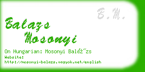 balazs mosonyi business card
